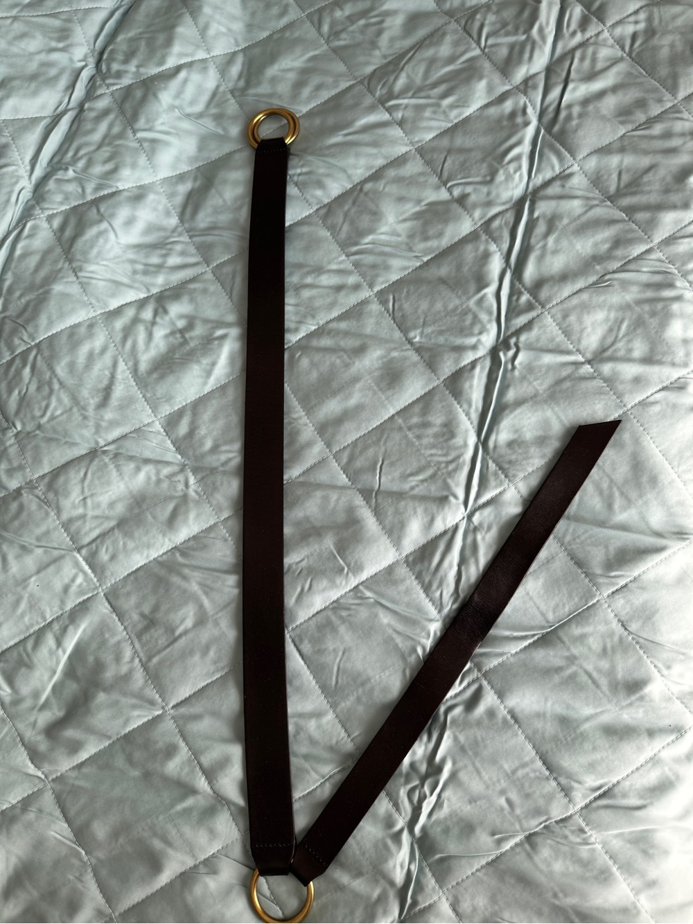 GAP black leather Belt with Gold Rings